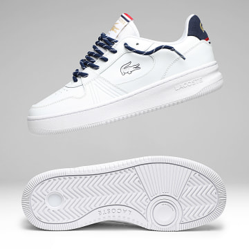 Lacoste - Zapatillas L001 Set 225 Blanco Marino Rojo Exclusivo Ryses x SUPERLACED